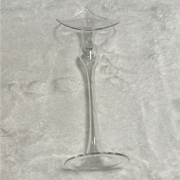 Vintage 1980's Jack in the Pulpit Hand Blown Elegant Glass Calla Lily Bud Vase - Picture 11 of 11